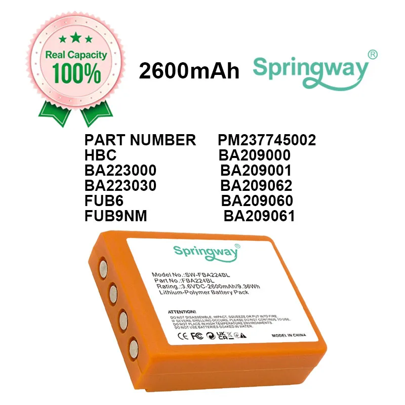 Battery For HBC BA223000 BA223030 FUB6 Radiomatic Quadrix Radiomatic Keynote Radiomatic Patrol D 3.60V 2600mAh
Battery For HBC BA223000 BA223030 FUB6 Radiomatic Quadrix Radiomatic Keynote Radiomatic Patrol D 3.60V 2600mAh