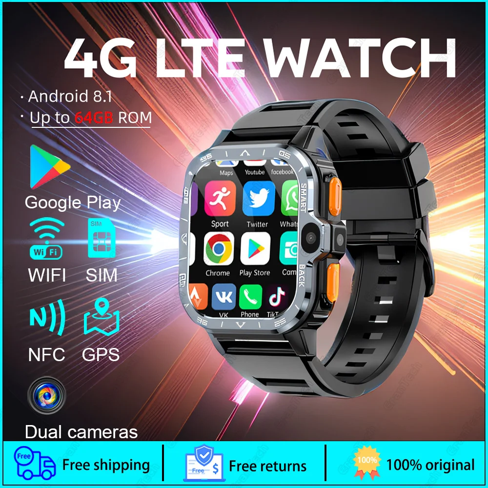 Смарт-часы 4G LTE, встроенный GPS, сочетающий в себе видео голос и Wi-Fi вызовы и сообщения технические характеристики, 2 камеры, Смарт-часы Google Play для мужчин
Смарт-часы 4G LTE, встроенный GPS, сочетающий в себе видео голос и Wi-Fi вызовы и сообщения технические характеристики, 2 камеры, Смарт-часы Google Play для мужчин