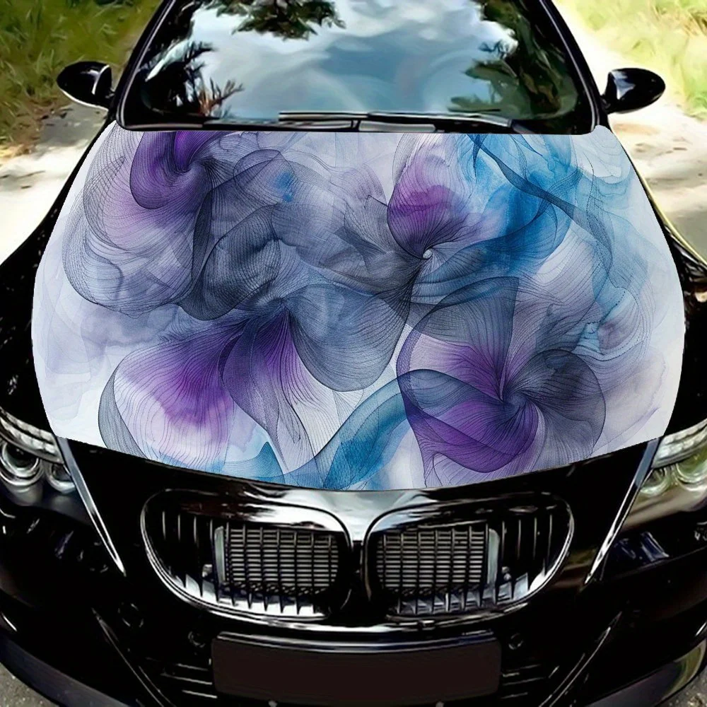 Ethereal Purple Blue Flower Car Engine Hood Vinyl Wraps Sticker, Auto Exterior Device, Waterproof Self-adhesive Automotive Car D 
Ethereal Purple Blue Flower Car Engine Hood Vinyl Wraps Sticker, Auto Exterior Device, Waterproof Self-adhesive Automotive Car D