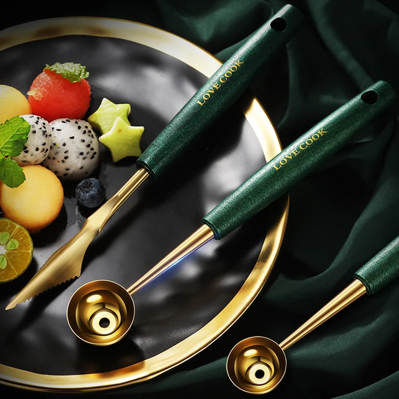 3pcs/Set 304 Stainless Steel Fruit Baller Melon Scoop Kitchen Tool for Watermelon Dessert Vegetable Tools Fruit Salad Spoon
3pcs/Set 304 Stainless Steel Fruit Baller Melon Scoop Kitchen Tool for Watermelon Dessert Vegetable Tools Fruit Salad Spoon