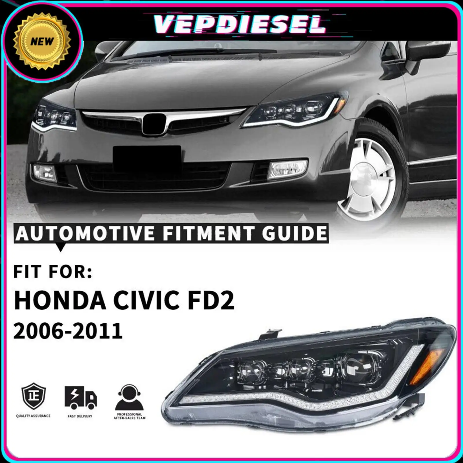 1Pair LED Projector LED Dynamic Headlights for 2005-2012 Honda Civic FD 2005-2012 Left+Right Headlight Assembly Car Accessories
1Pair LED Projector LED Dynamic Headlights for 2005-2012 Honda Civic FD 2005-2012 Left+Right Headlight Assembly Car Accessories