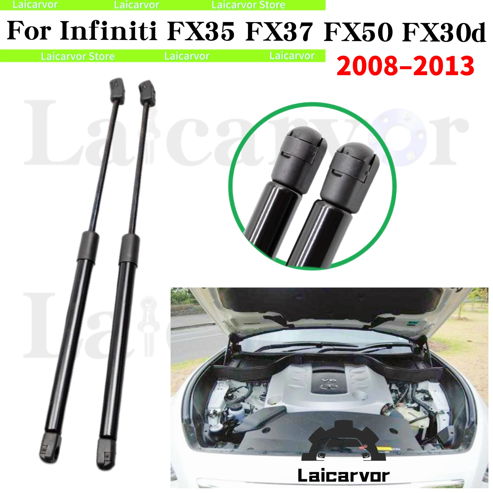 2PCS Front Bonnet Hood Dampers For Infiniti FX35 FX37 FX50 FX30d 2008-2013 Engine Lift Support Gas Struts Shocks Cylinders
2PCS Front Bonnet Hood Dampers For Infiniti FX35 FX37 FX50 FX30d 2008-2013 Engine Lift Support Gas Struts Shocks Cylinders