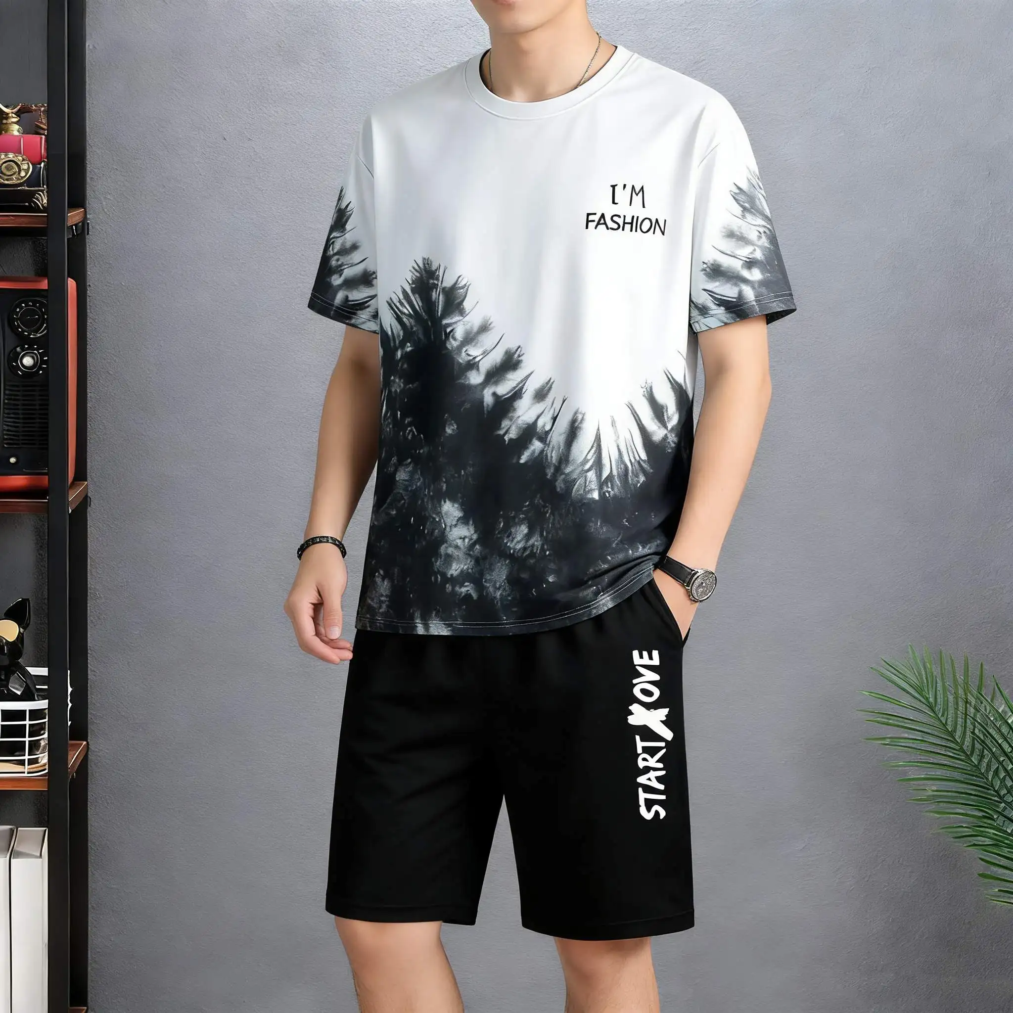 Мужские комплекты, летняя мода 2025 года, футболки из полиэстера, повседневные шорты с градиентом, мужской спортивный комплект из двух предметов, баскетбольные спортивные костюмы
Мужские комплекты, летняя мода 2025 года, футболки из полиэстера, повседневные шорты с градиентом, мужской спортивный комплект из двух предметов, баскетбольные спортивные костюмы