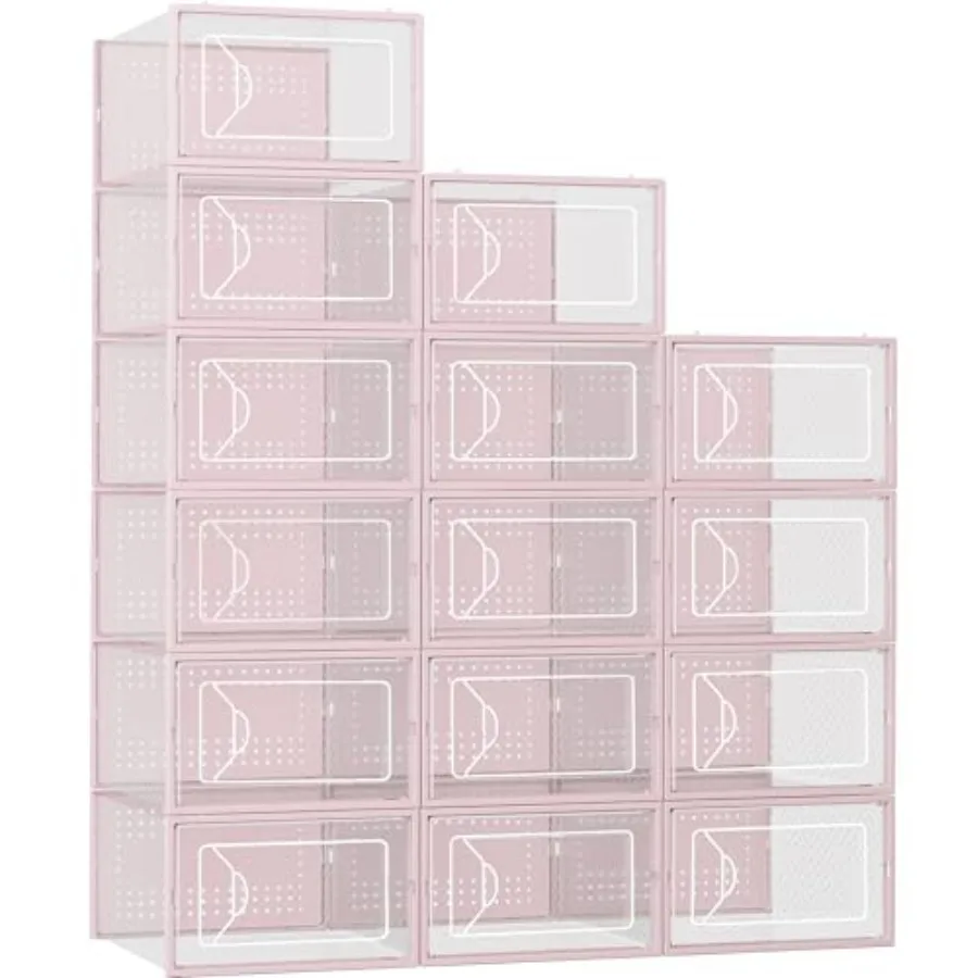 Shoe Storage Box, 15 Pack Clear Plastic Stackable Shoe Organizer for Closet, Interlocking Design Shoe Container Bins for Sneake
Shoe Storage Box, 15 Pack Clear Plastic Stackable Shoe Organizer for Closet, Interlocking Design Shoe Container Bins for Sneake
