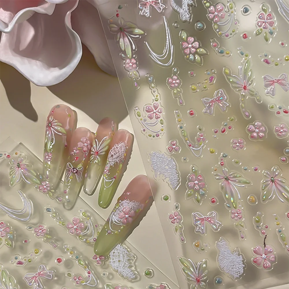 Sparkling Iridescent Butterfly Nail Stickers Spring Butterfly Embossed Nail Decal Flower Pink Green Butterflies Manicure Decal
Sparkling Iridescent Butterfly Nail Stickers Spring Butterfly Embossed Nail Decal Flower Pink Green Butterflies Manicure Decal