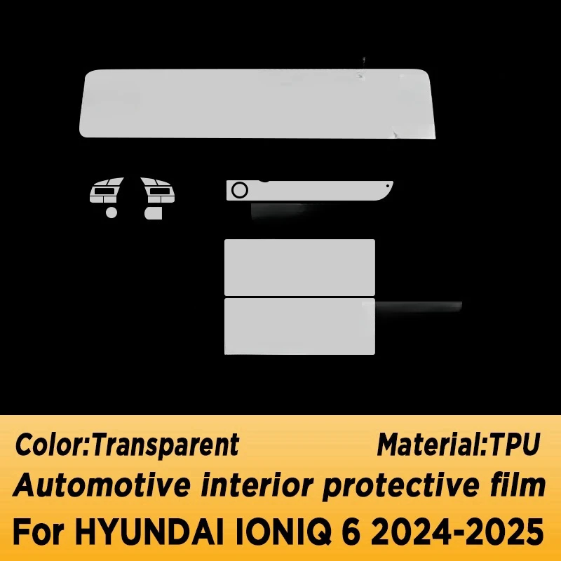 For HYUNDAI IONIQ 6 2024 2025 Center Console Gear Panel Screen TPU Car Interior Protective Film Anti-Scratch Repair Sticker
For HYUNDAI IONIQ 6 2024 2025 Center Console Gear Panel Screen TPU Car Interior Protective Film Anti-Scratch Repair Sticker