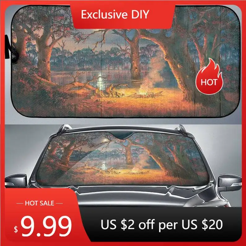 Cowboys around the Campfire Auto Sunshade With Desig n Silver, Red, Orange Blue Brown Car Sunshade Art
Cowboys around the Campfire Auto Sunshade With Desig n Silver, Red, Orange Blue Brown Car Sunshade Art