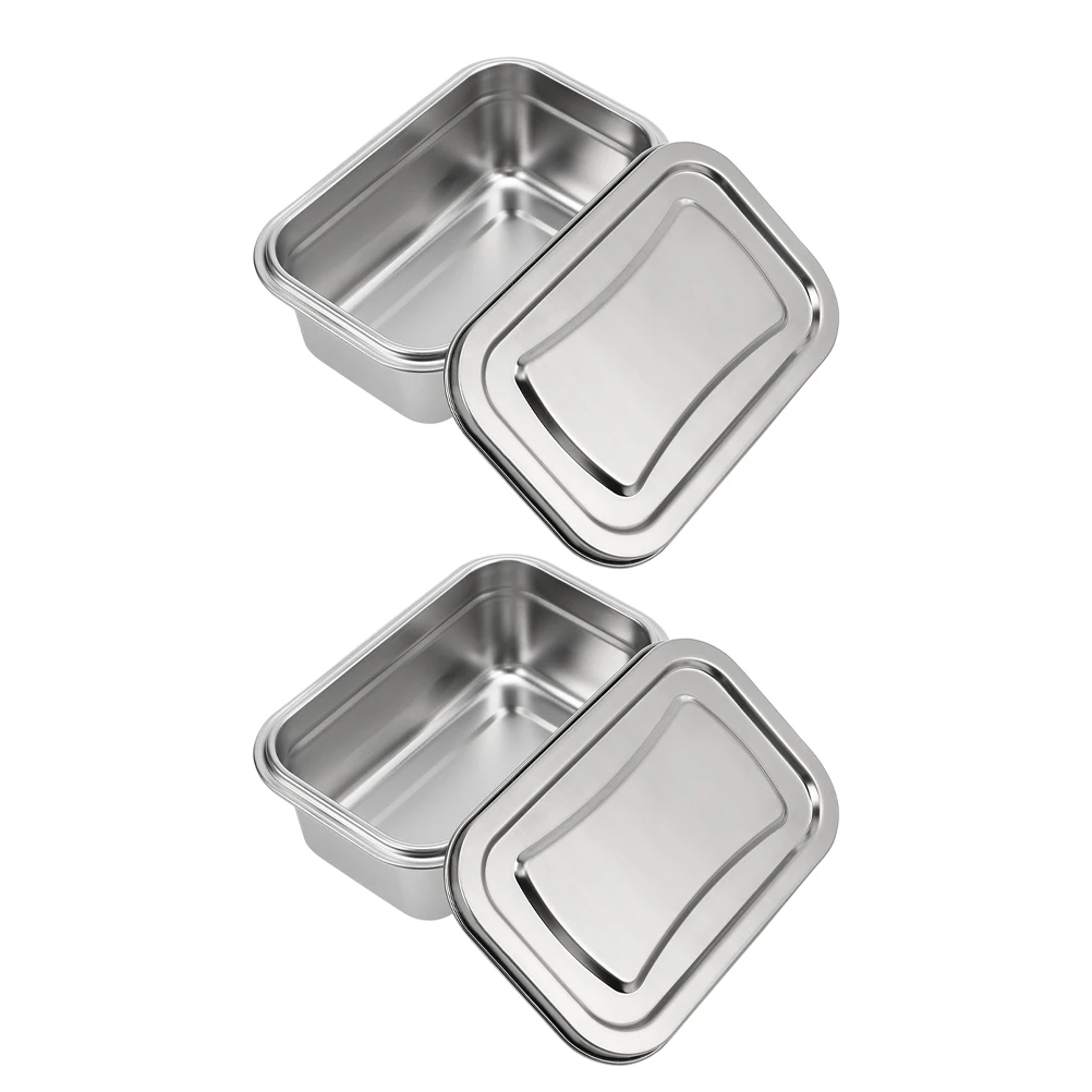 2 Pcs Ice Cream Box Stainless Steel Containers Freezer Storage Crisper Space Saving Durability Treats Preservation Food Holder
2 Pcs Ice Cream Box Stainless Steel Containers Freezer Storage Crisper Space Saving Durability Treats Preservation Food Holder