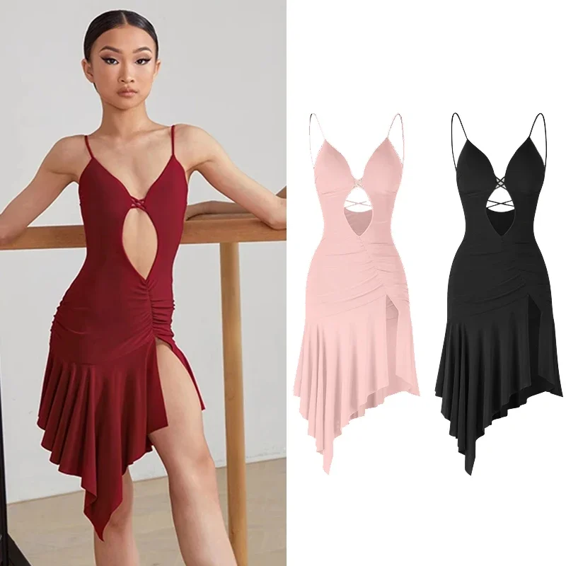 Girls Latin Dance Dress Summer Suspender Hollow Slit Dress Rumba Tango Dance Clothes Kids Ballroom Practice Clothing DNV20719
Girls Latin Dance Dress Summer Suspender Hollow Slit Dress Rumba Tango Dance Clothes Kids Ballroom Practice Clothing DNV20719