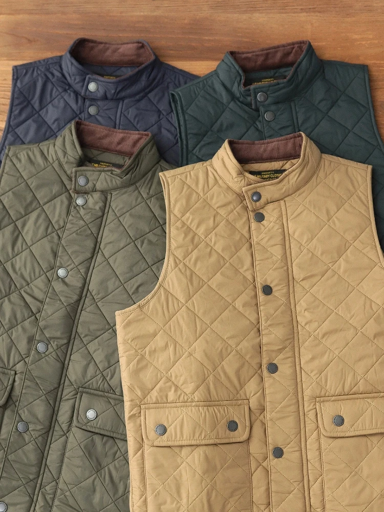 Зима 2026, новый американский ретро стеганый жилет с длинными рукавами, мужской стиль поло, 100% полиэстер, толстая повседневная куртка с несколькими карманами 
Зима 2026, новый американский ретро стеганый жилет с длинными рукавами, мужской стиль поло, 100% полиэстер, толстая повседневная куртка с несколькими карманами