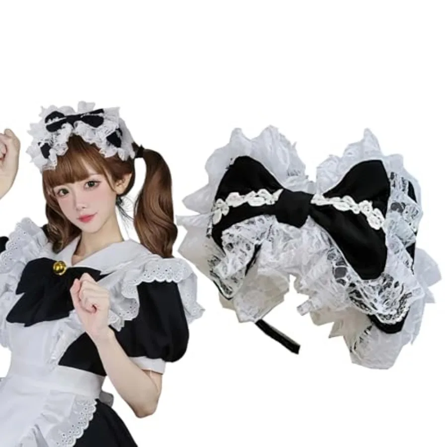 Lolita Bow Lace Headband Headdress Gothic Ruffled Vintage Cosplay Hair Accessories for Tea Party Princess Costume
Lolita Bow Lace Headband Headdress Gothic Ruffled Vintage Cosplay Hair Accessories for Tea Party Princess Costume