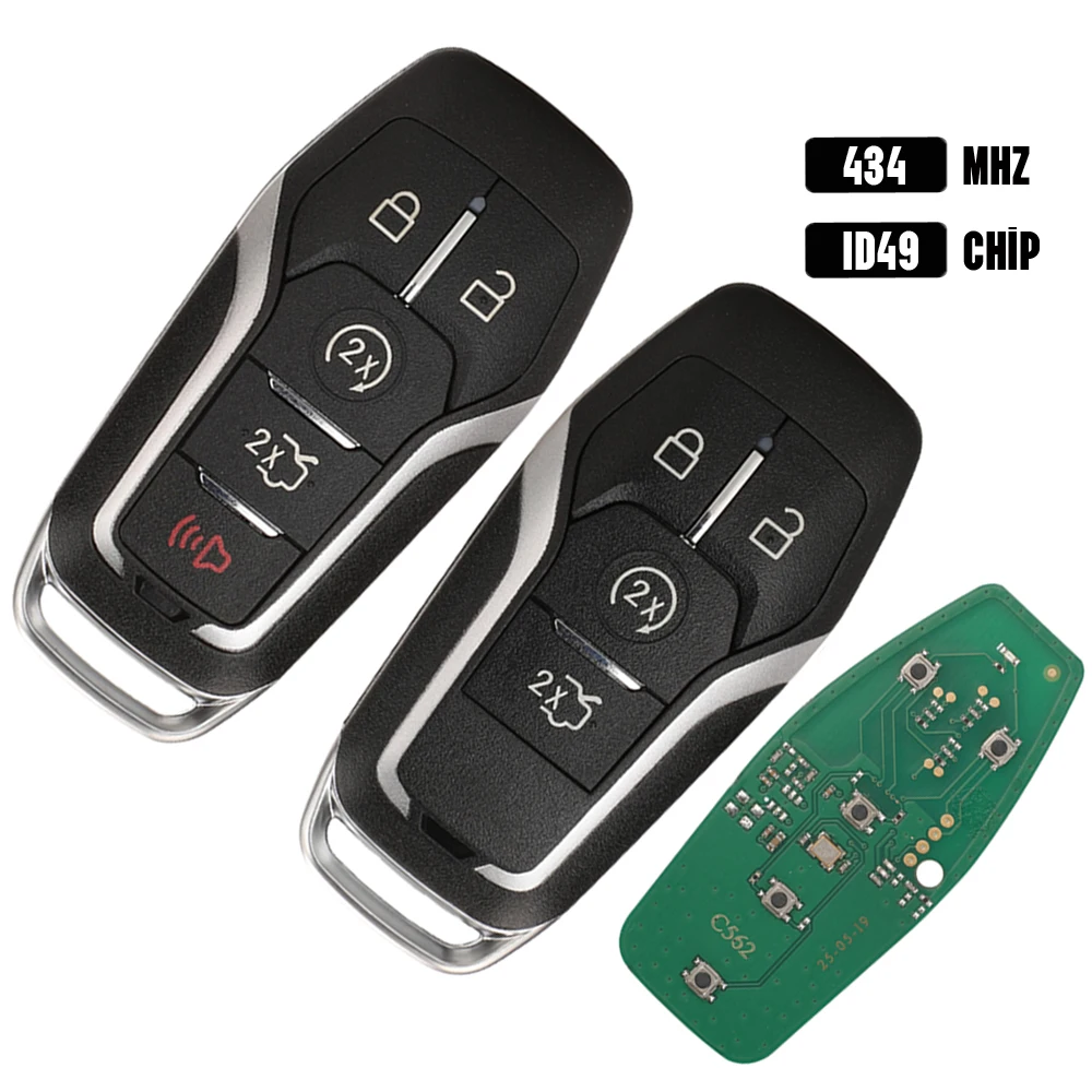 jingyuqin 434MHZ ID49Chip 4/5 Buttons Remote Car Key For Ford Edge Explorer Fusion 2013 2014 2015 2016 2017 LINCOLN
jingyuqin 434MHZ ID49Chip 4/5 Buttons Remote Car Key For Ford Edge Explorer Fusion 2013 2014 2015 2016 2017 LINCOLN