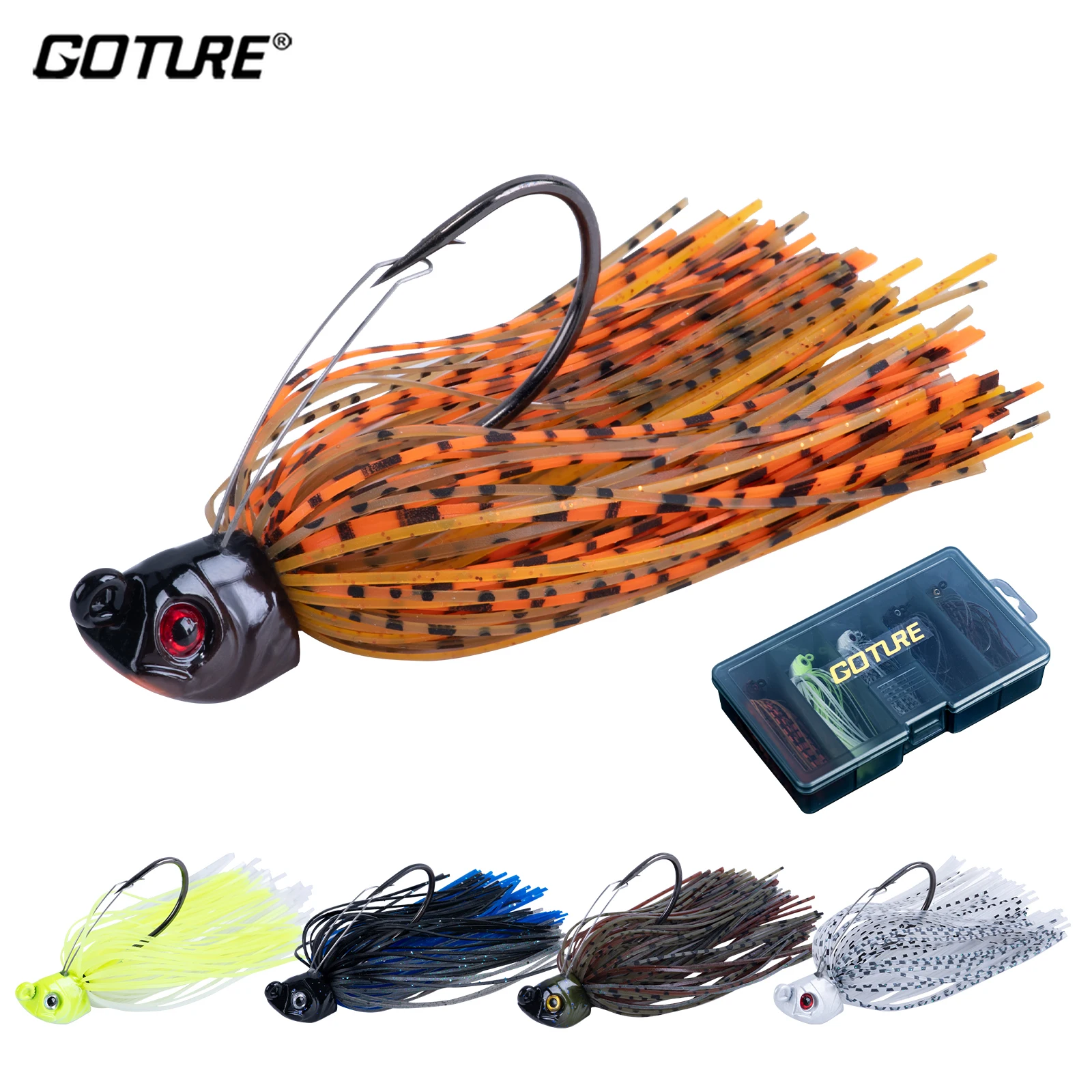 Goture 5pcs/box 10g Silicone Jig Head Skirt Beard Fishing Lures Fly Rubber Swim Bass Hook Bait Artificial Para Pesca Leurres
Goture 5pcs/box 10g Silicone Jig Head Skirt Beard Fishing Lures Fly Rubber Swim Bass Hook Bait Artificial Para Pesca Leurres