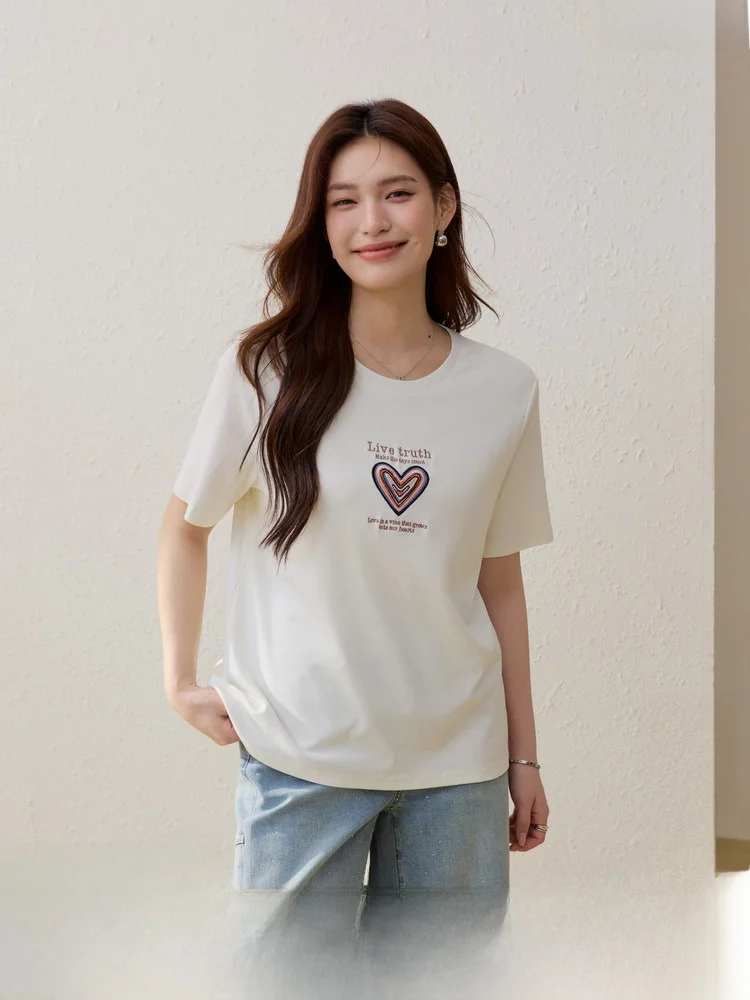 Anti-Aging Heart Pattern T-Shirt Casual round Neck Top for plus Size Women Summer New Style Comfortable Cotton Blend Short Sl...
Anti-Aging Heart Pattern T-Shirt Casual round Neck Top for plus Size Women Summer New Style Comfortable Cotton Blend Short Sl...