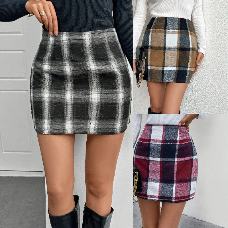 Winter Autumn Checkered High-waisted A-line Skirt Shorts Multi-color High-waisted Half-length Dress Academic Style Pencil Skirt
Winter Autumn Checkered High-waisted A-line Skirt Shorts Multi-color High-waisted Half-length Dress Academic Style Pencil Skirt