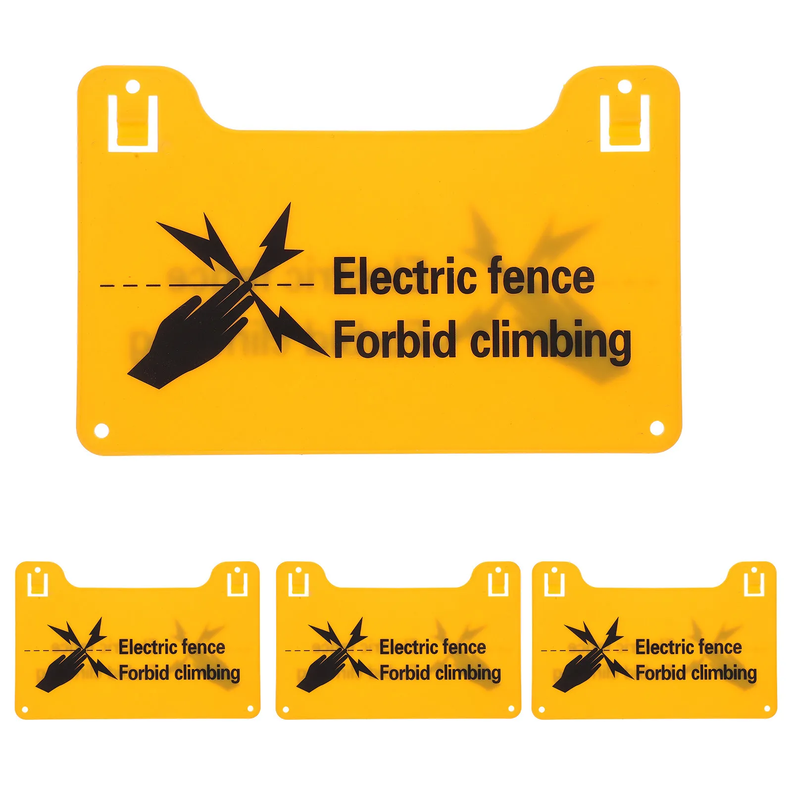 4Pcs Electric Fence Warning Signs Weatherproof Plastic High Voltage Safety Caution Signage for Farm Yard Fence Security Alert
4Pcs Electric Fence Warning Signs Weatherproof Plastic High Voltage Safety Caution Signage for Farm Yard Fence Security Alert