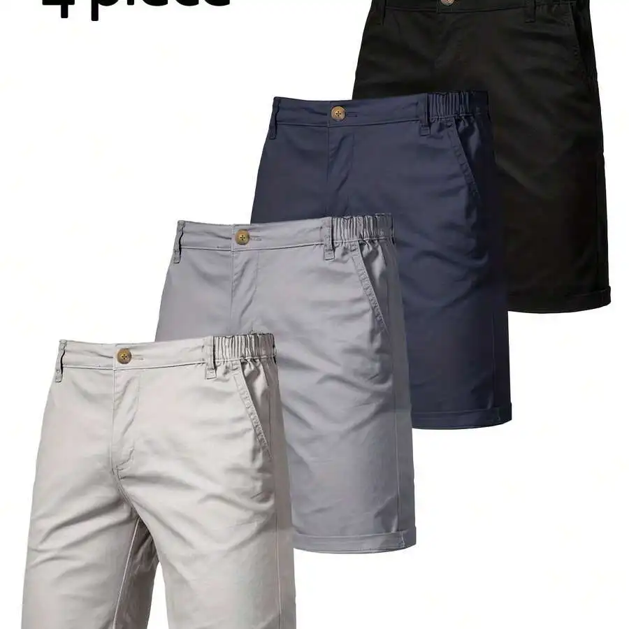 4-Pack Mens Solid Color Woven Shorts Casual Straight Cut Travel Beach Shorts
4-Pack Mens Solid Color Woven Shorts Casual Straight Cut Travel Beach Shorts