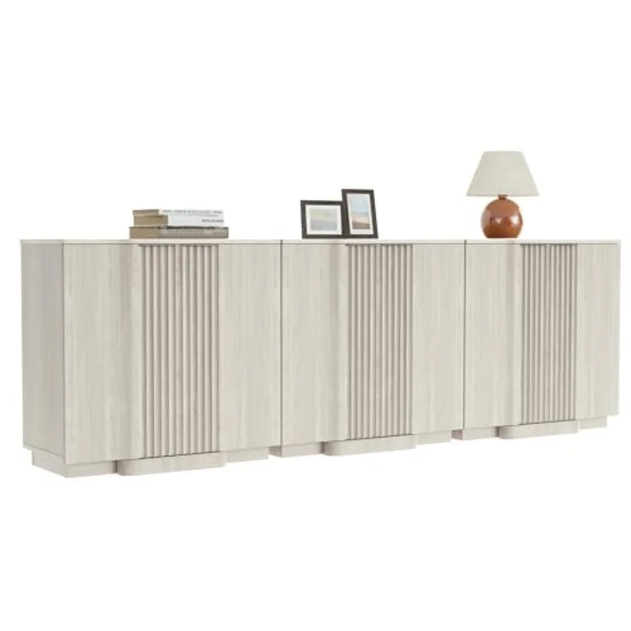 Buffet Cabinet with Storage, 9.5" Accent Sideboard Modern Credenza Set of 3 with s and Adjustable Shelves Fluted Media Console
Buffet Cabinet with Storage, 9.5" Accent Sideboard Modern Credenza Set of 3 with s and Adjustable Shelves Fluted Media Console