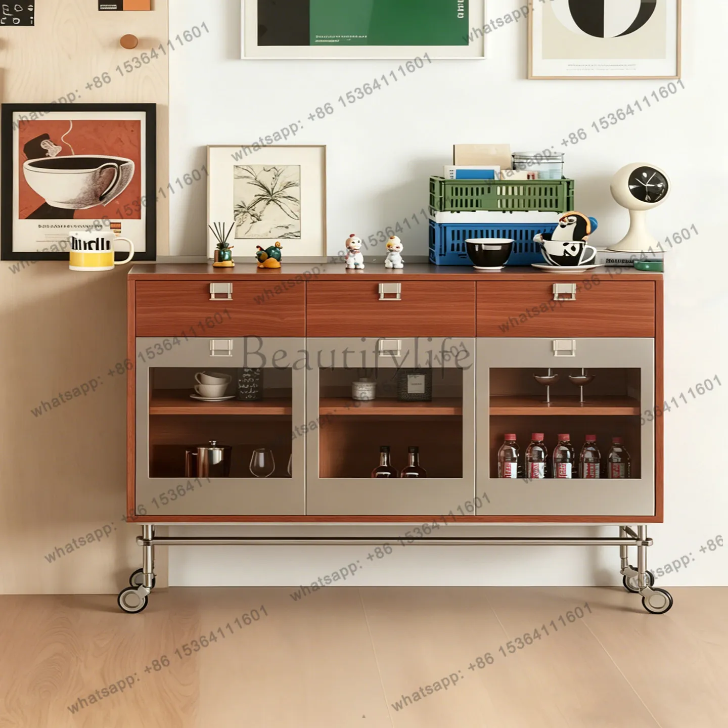 LD25 medieval Bauhaus dining side cabinet living room removable stainless steel countertop tea cabinet
LD25 medieval Bauhaus dining side cabinet living room removable stainless steel countertop tea cabinet
