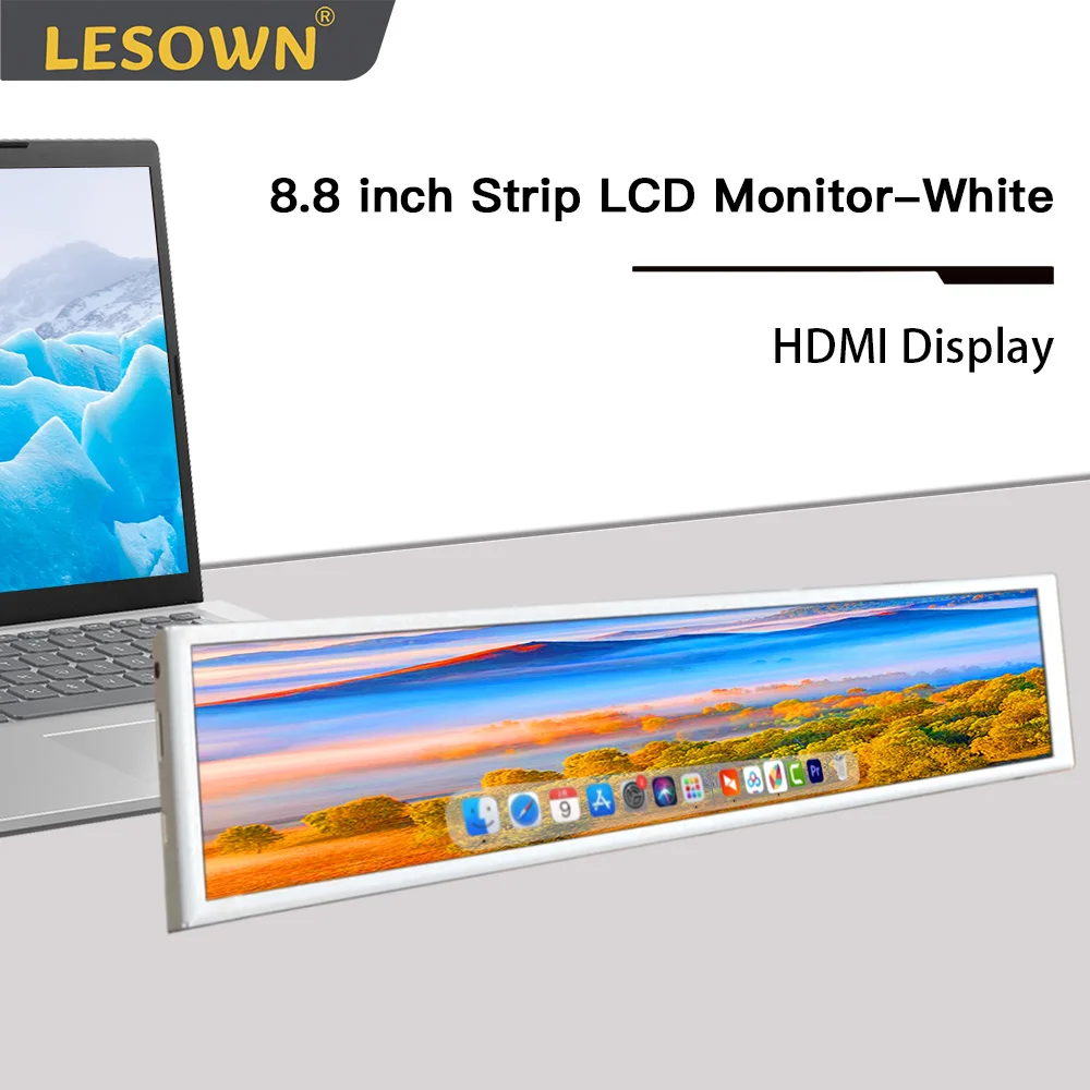 LESOWN 8.8" Portable Bar Display 480x1920 IPS LCD Stretched Horizontal Monitor Plug & Play PC Sensor Panel for Laptop PC Windows
LESOWN 8.8" Portable Bar Display 480x1920 IPS LCD Stretched Horizontal Monitor Plug & Play PC Sensor Panel for Laptop PC Windows