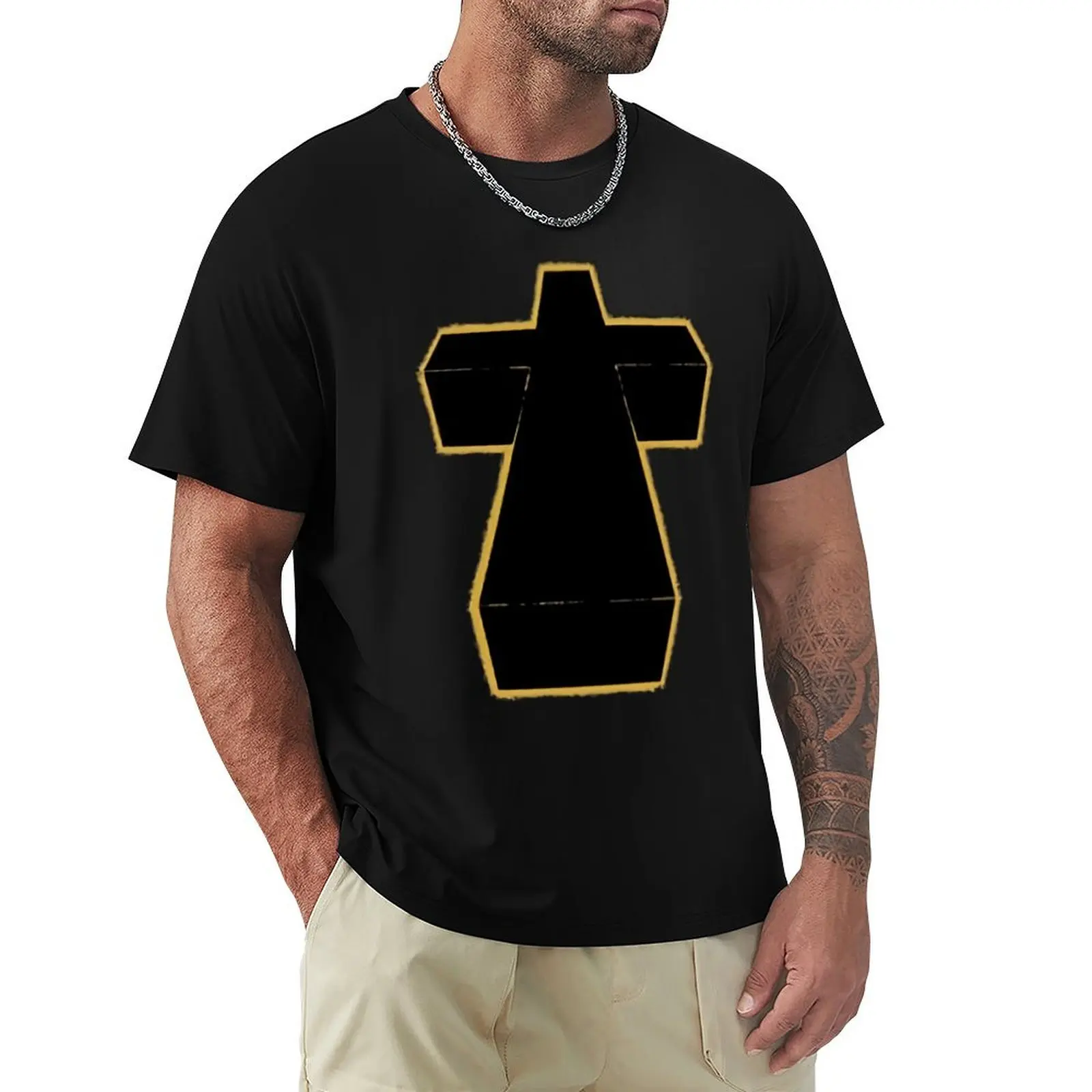 Justice Band Cross Logo T-Shirt Fashion Casual Short Sleeve Top
Justice Band Cross Logo T-Shirt Fashion Casual Short Sleeve Top