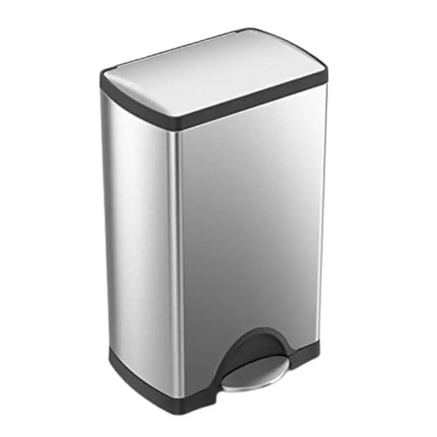38 Liter 10 Gallon Rectangular Kitchen Step Trash Can, Brushed Stainless Steel
38 Liter 10 Gallon Rectangular Kitchen Step Trash Can, Brushed Stainless Steel