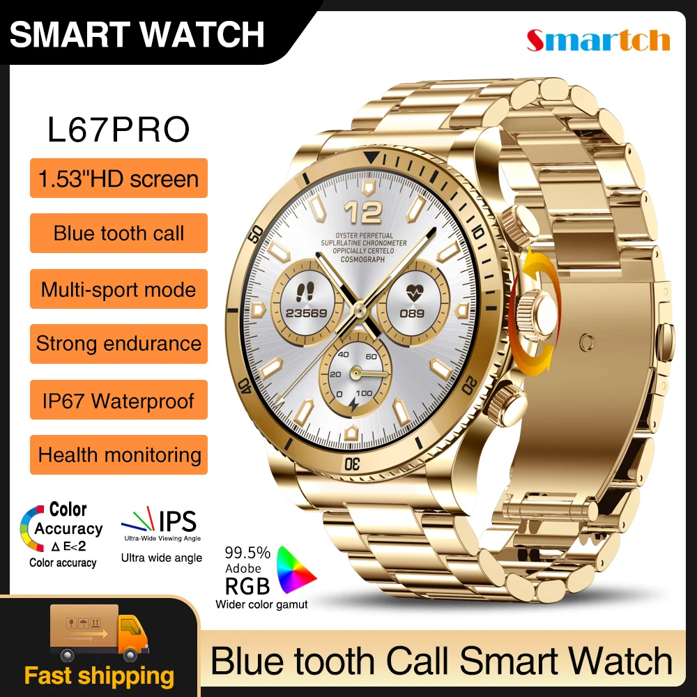 2024 Newest Business Blue Tooth Call Smart Watch 1.53" Waterproof Sports Fitness Heart Rate Watches Music Fashion Men Smartwatch
2024 Newest Business Blue Tooth Call Smart Watch 1.53" Waterproof Sports Fitness Heart Rate Watches Music Fashion Men Smartwatch