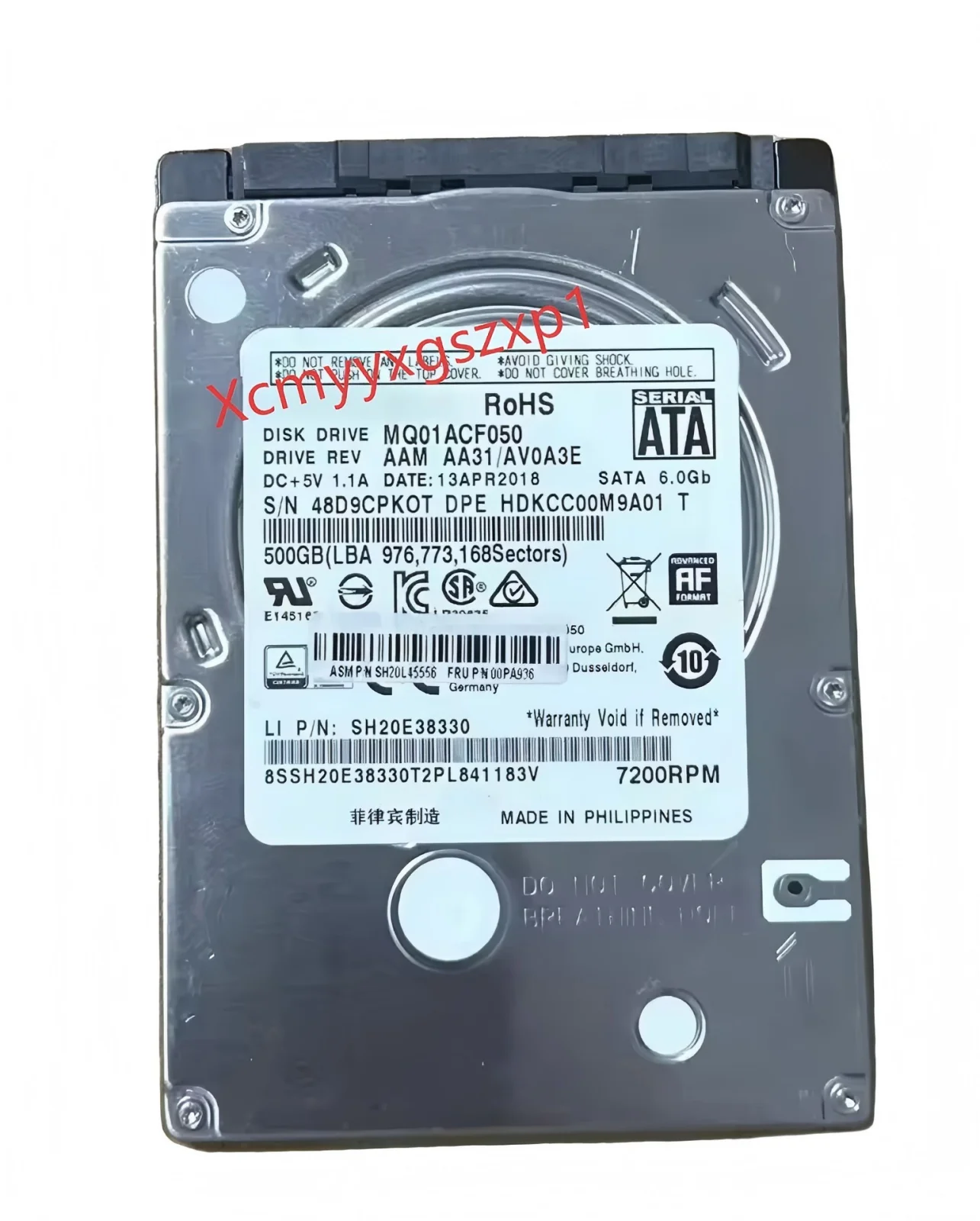 1pcs Used for Toshiba MQ01ACF050 500GB 7200RPM 16MB SATA 6.0Gb/s 2.5" Laptop HDD Bare Drive Internal Hard Disk Drive
1pcs Used for Toshiba MQ01ACF050 500GB 7200RPM 16MB SATA 6.0Gb/s 2.5" Laptop HDD Bare Drive Internal Hard Disk Drive