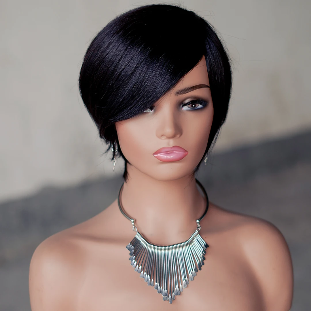 Straight Short Pixie Cut Wig for Women Brazilian Human Hair Wig With Bangs Remy Full Machine Made Wig Cheap Pixie Cut Wigs
Straight Short Pixie Cut Wig for Women Brazilian Human Hair Wig With Bangs Remy Full Machine Made Wig Cheap Pixie Cut Wigs