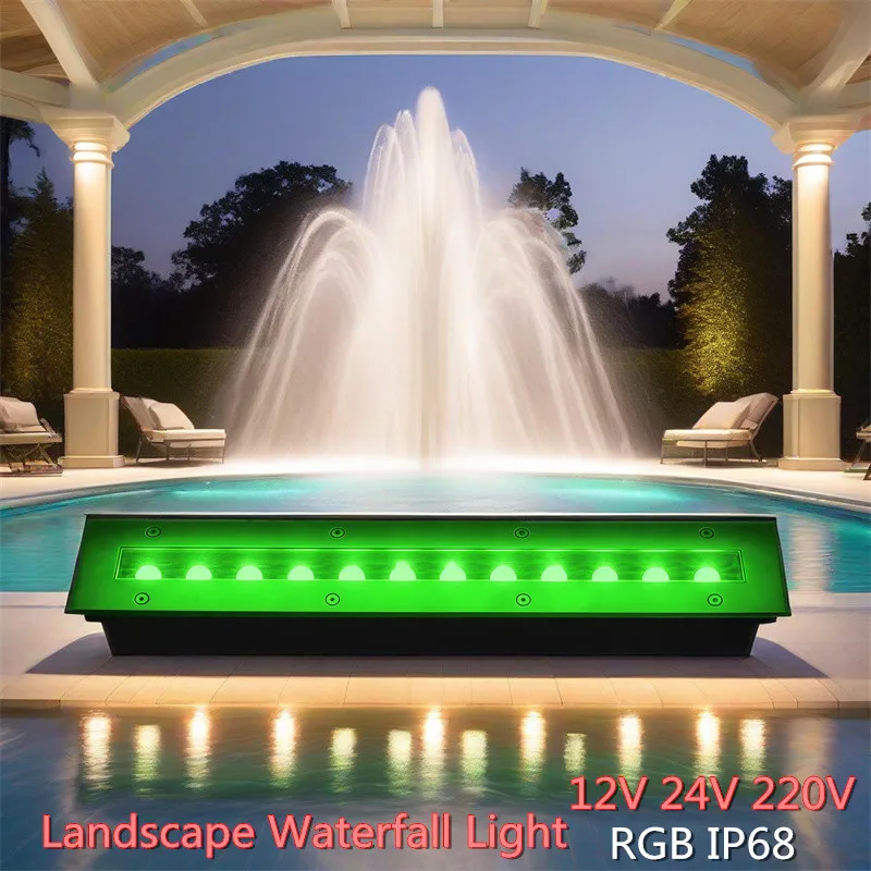 18W 24W 36W Landscape Waterfall Light Swimming Pool Underwater Lights RGB LED IP68 Waterproof Water Feature Outdoor Lighting 12V
18W 24W 36W Landscape Waterfall Light Swimming Pool Underwater Lights RGB LED IP68 Waterproof Water Feature Outdoor Lighting 12V