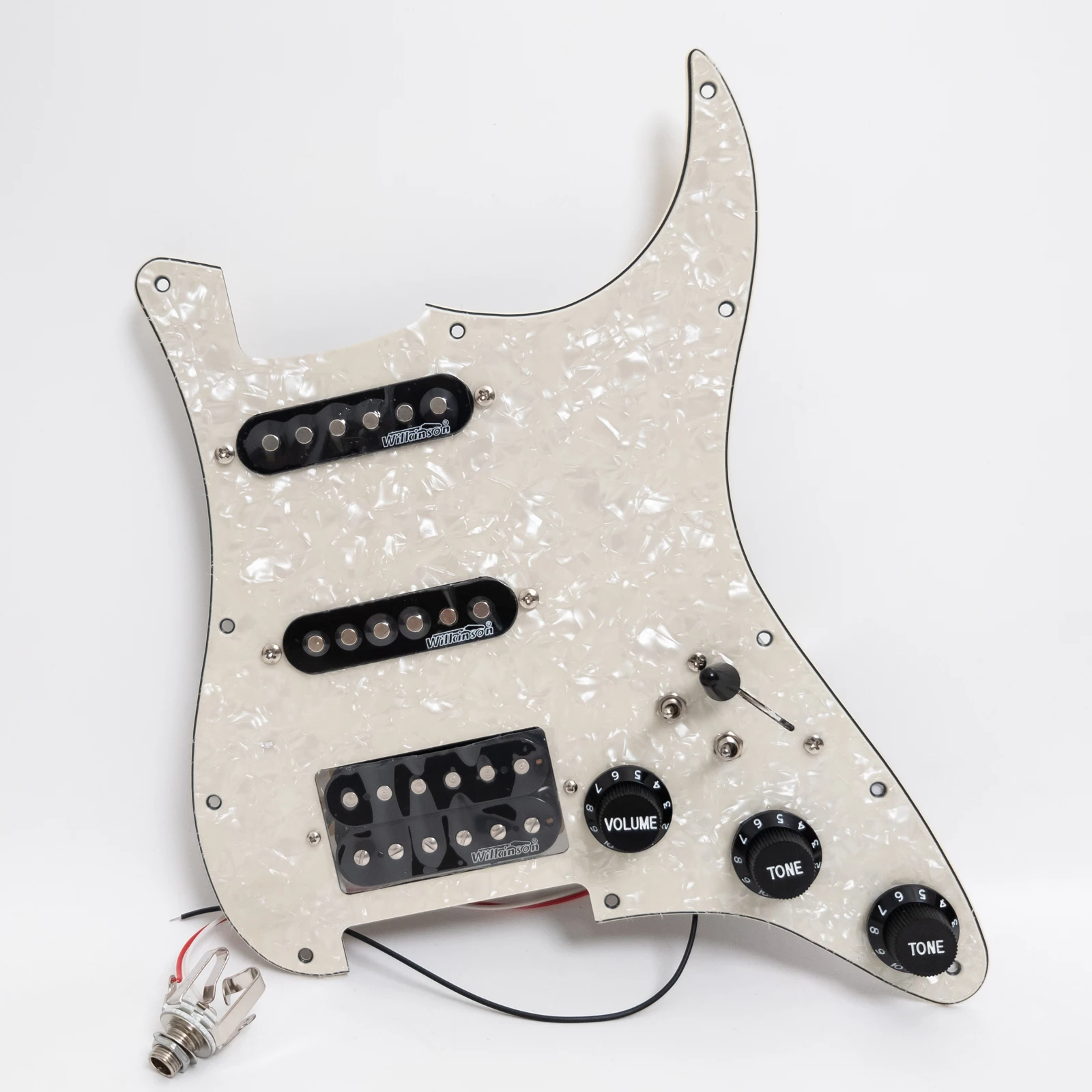 Guitar Prewired Loaded Pickguard Set,Alnico 5 Humbucker Pickups for ST Guitar Electric Guitars Replacement Parts
Guitar Prewired Loaded Pickguard Set,Alnico 5 Humbucker Pickups for ST Guitar Electric Guitars Replacement Parts