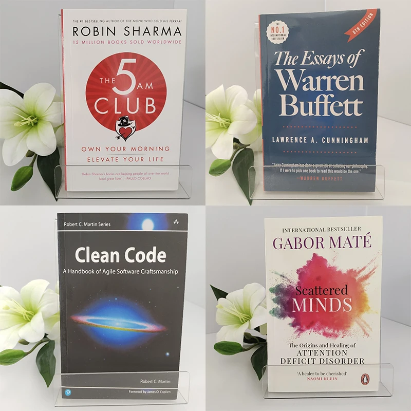 ROBIN SHARMA THE 5 AM CLUB&The Essays of Warren Buffett&Clean Code&Scattered Minds Gabor Mate English Books Livros Libros Libres
ROBIN SHARMA THE 5 AM CLUB&The Essays of Warren Buffett&Clean Code&Scattered Minds Gabor Mate English Books Livros Libros Libres