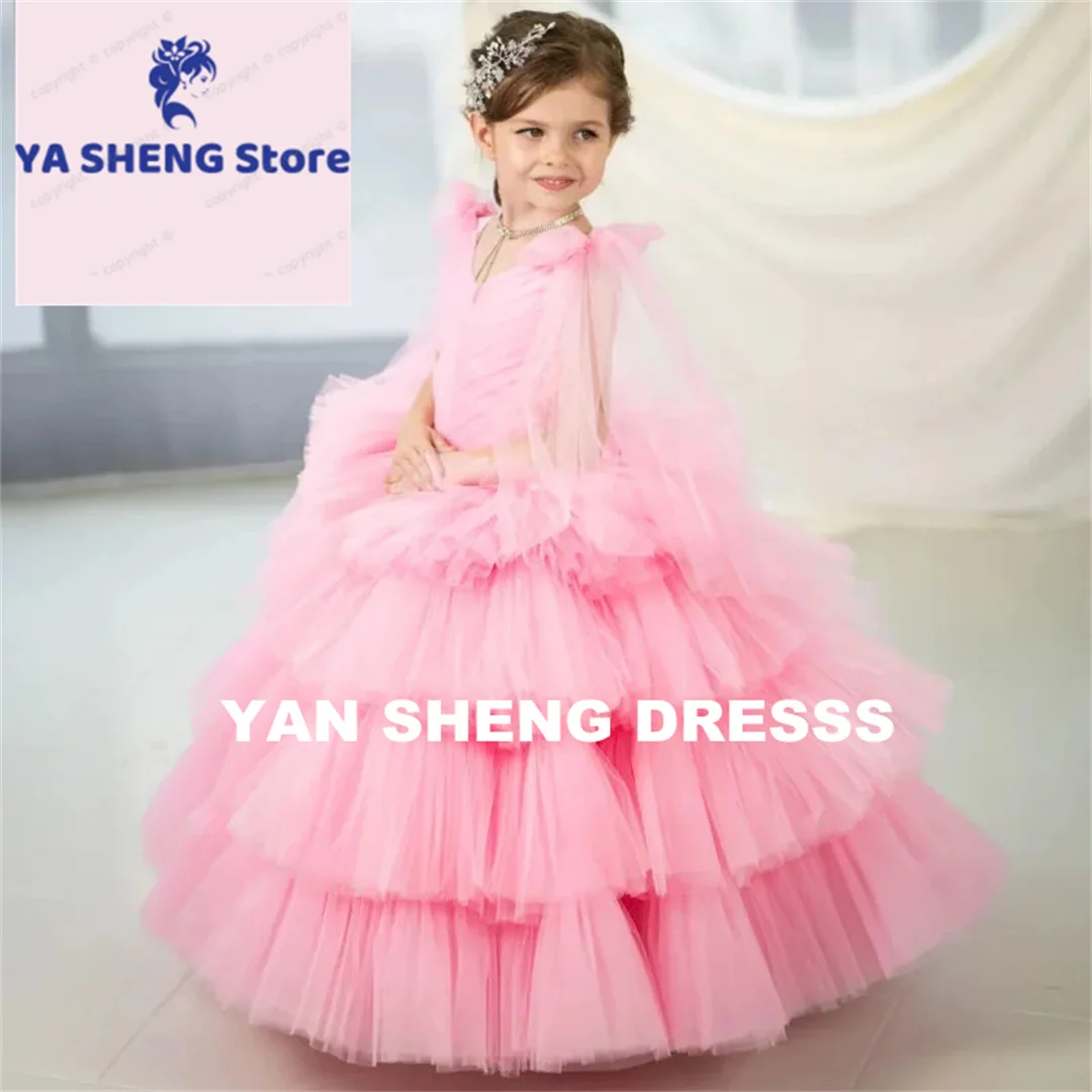 Customized Flower Girl Dresses White Tulle Appliques Long Sleeve For Wedding Birthday Prom Banquet Holy Communion Gowns
Customized Flower Girl Dresses White Tulle Appliques Long Sleeve For Wedding Birthday Prom Banquet Holy Communion Gowns