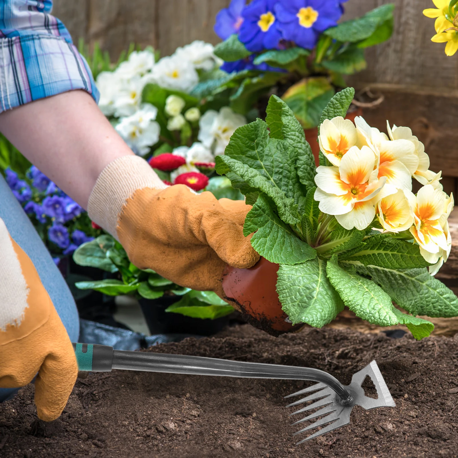 Garden Weeder Tool Rubber Handle Sturdy Steel Multi Function Weeding Removal Tools Fork Hoe Durable Hand Gardening Lawn Park
Garden Weeder Tool Rubber Handle Sturdy Steel Multi Function Weeding Removal Tools Fork Hoe Durable Hand Gardening Lawn Park