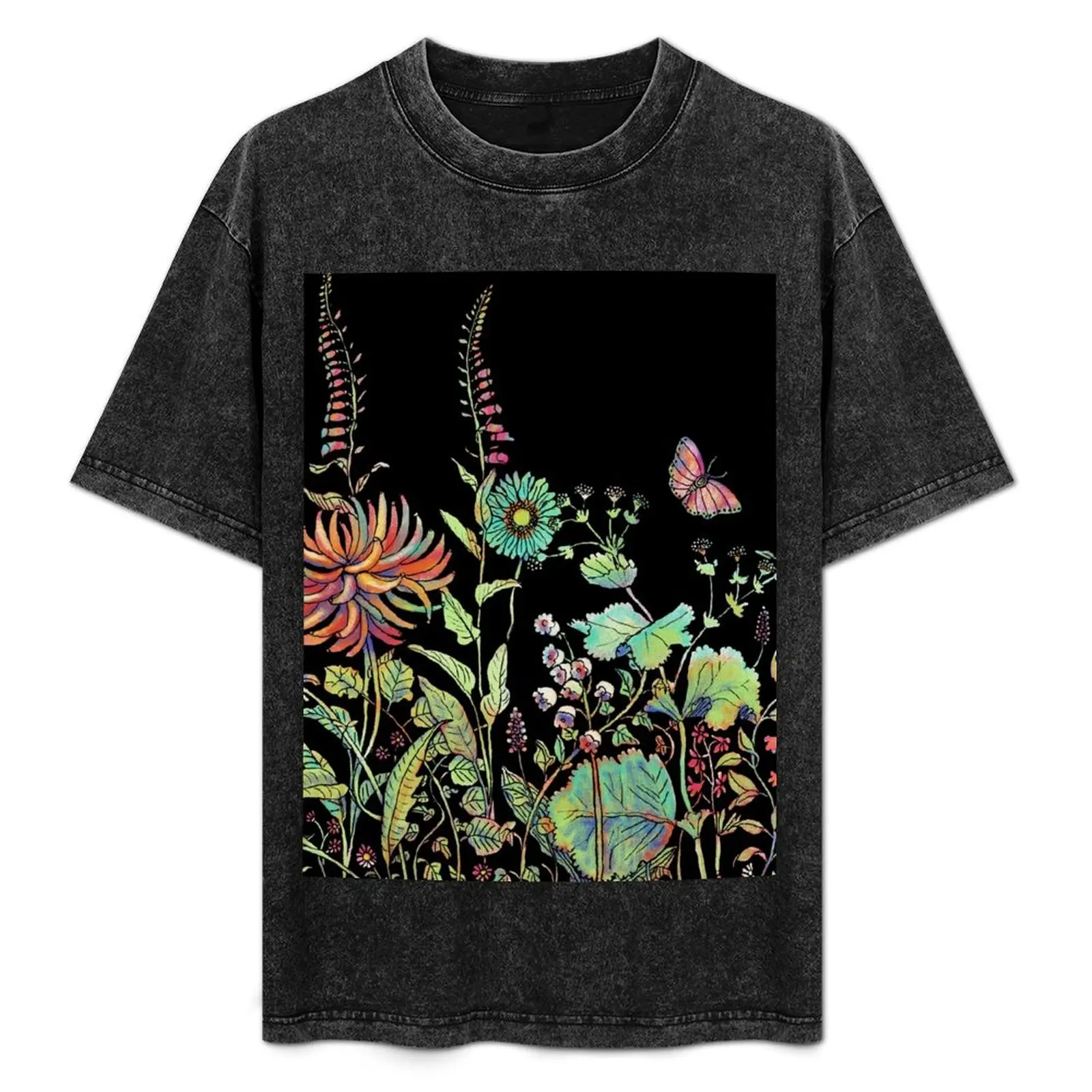 night garden T-Shirt Basic Solid Color Short Sleeve Cotton Top
night garden T-Shirt Basic Solid Color Short Sleeve Cotton Top