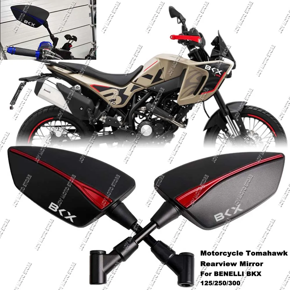 For Benelli BKX 125/250/300 Universal CNC Aluminum Tomahawk Rearview Mirrors 8mm 10mm Motorcycle Side Mirrors
For Benelli BKX 125/250/300 Universal CNC Aluminum Tomahawk Rearview Mirrors 8mm 10mm Motorcycle Side Mirrors