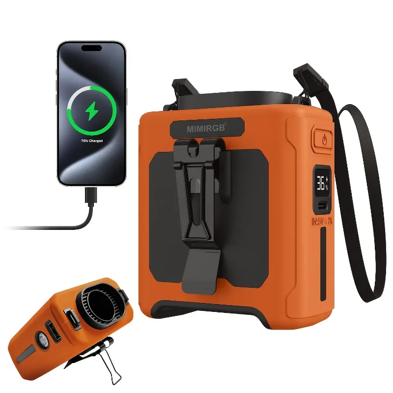 10000mAh Waist Fan Wearable Waist Fan 5 Speeds & Light 40H Hands-Free Cooling for Outdoor Jobsite Travel Long range for outdoor
10000mAh Waist Fan Wearable Waist Fan 5 Speeds & Light 40H Hands-Free Cooling for Outdoor Jobsite Travel Long range for outdoor