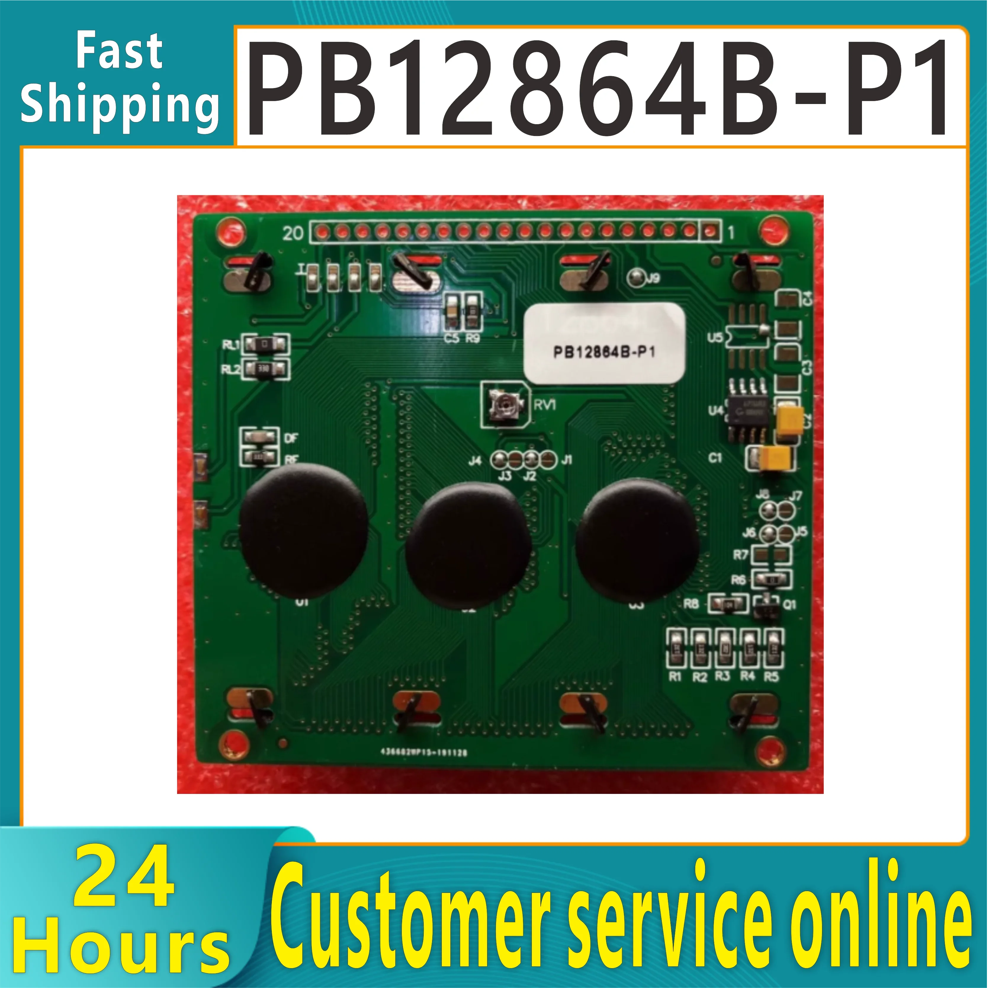 Brand new original PB12864B-P1, compatible, PG12864LRF-BNN-H-Y4Q
Brand new original PB12864B-P1, compatible, PG12864LRF-BNN-H-Y4Q