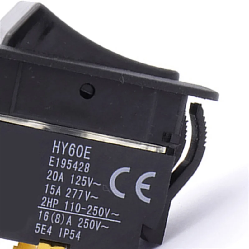 Exquisite-HY60E 4 Pins 20A 125V/250V 2HP Industrial On Off Rocker Pushbutton Switches
Exquisite-HY60E 4 Pins 20A 125V/250V 2HP Industrial On Off Rocker Pushbutton Switches