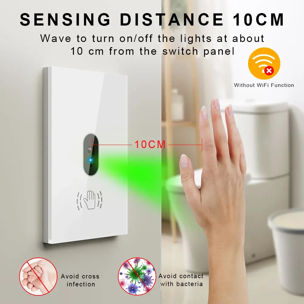 US standard Wave the Senssor Move Infrared Switch No Need Touch IR Motion Activated light SwitchNo Neutral Wire Required
US standard Wave the Senssor Move Infrared Switch No Need Touch IR Motion Activated light SwitchNo Neutral Wire Required