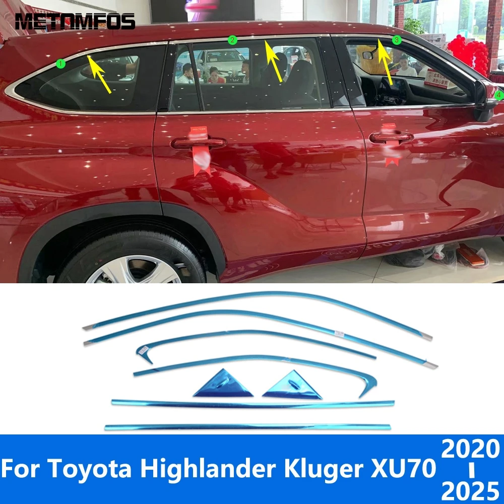 Для Toyota Highlander Kluger XU70 2020 2021 2022 2023 2024 2025 верхняя оконная рама накладка на порог аксессуары Стайлинг автомобиля
Для Toyota Highlander Kluger XU70 2020 2021 2022 2023 2024 2025 верхняя оконная рама накладка на порог аксессуары Стайлинг автомобиля
