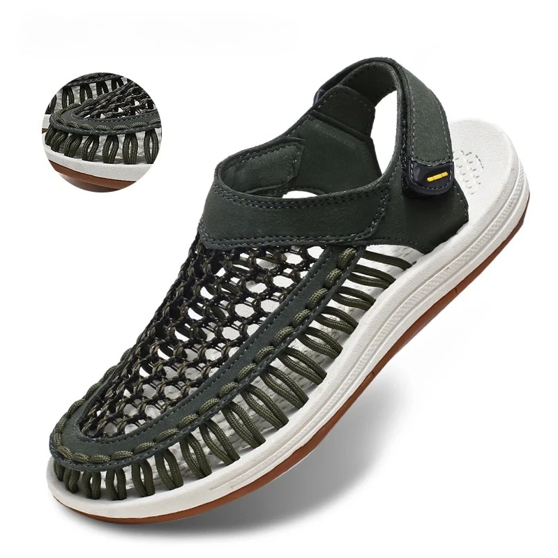 Men's Handmade Woven Beach Sandals New Summer Outdoor Casual Comfortable Hollow Out Walking Driving Shoes Plus Size 47
Men's Handmade Woven Beach Sandals New Summer Outdoor Casual Comfortable Hollow Out Walking Driving Shoes Plus Size 47