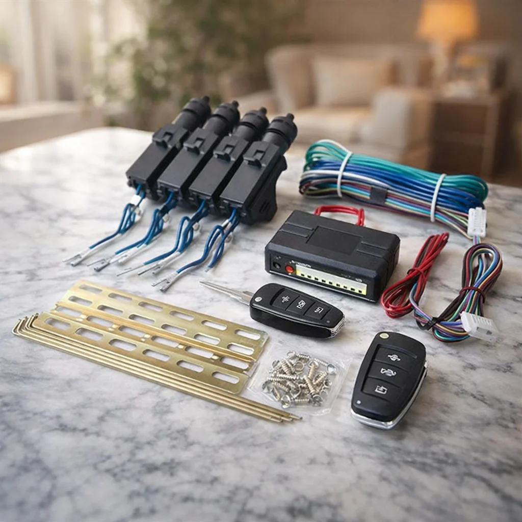 V Universal Automotive Central Locking System with 4 Door Actuators, Keyless Entry – Cerradura Central
V Universal Automotive Central Locking System with 4 Door Actuators, Keyless Entry – Cerradura Central