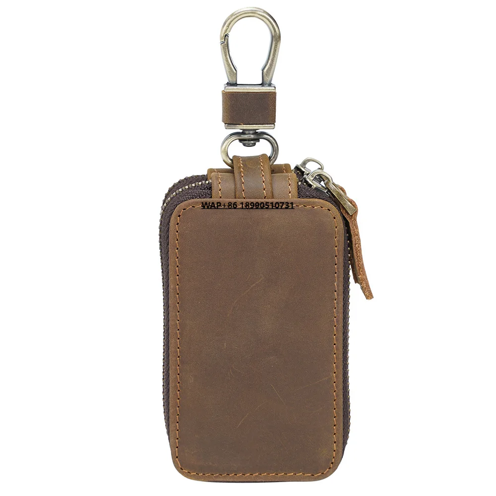 Factory Supply High Quality Car Key Case Bag Crazy Horse Genuine Leather Wallet With Keychain Retro Key Cover Case Key Ring
Factory Supply High Quality Car Key Case Bag Crazy Horse Genuine Leather Wallet With Keychain Retro Key Cover Case Key Ring