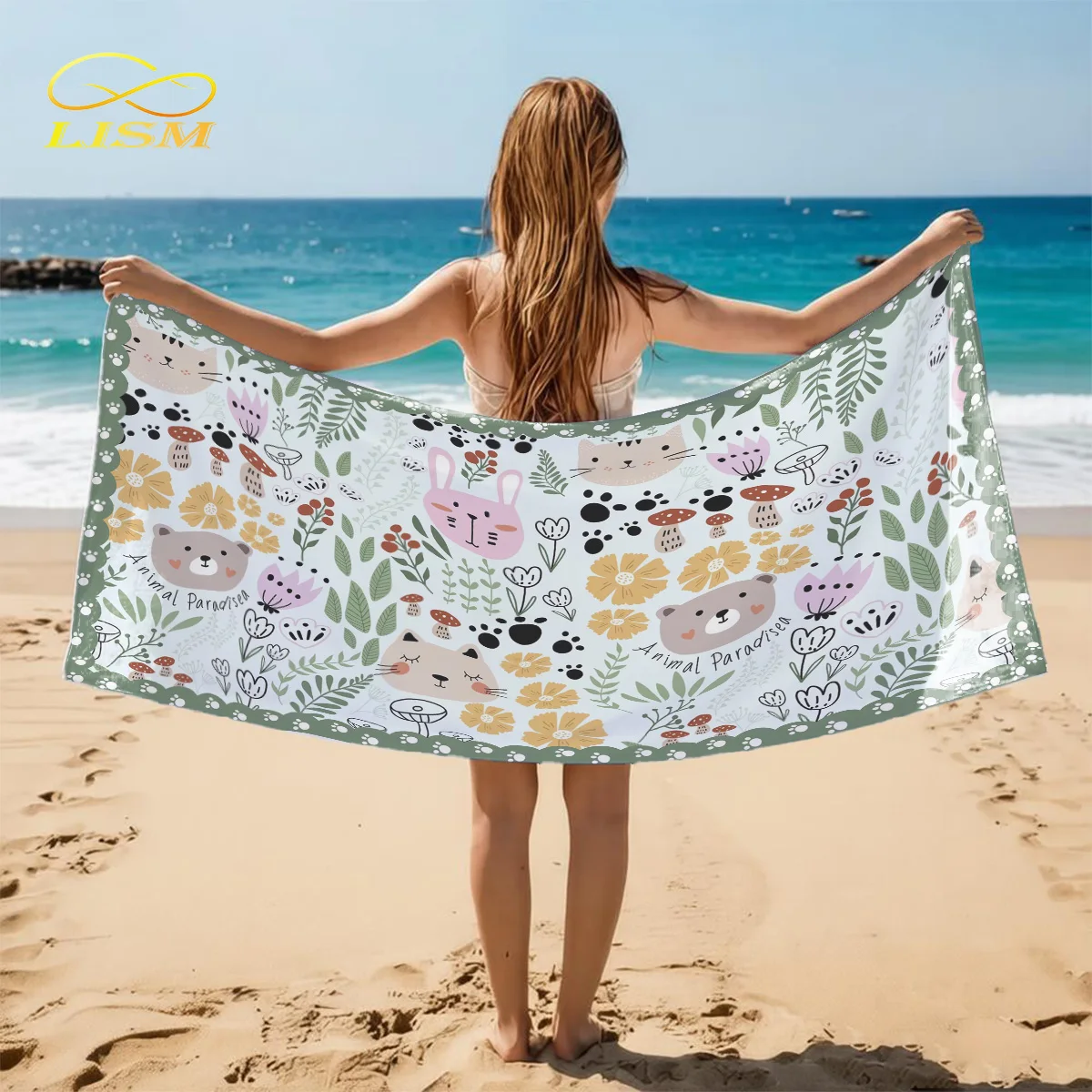 1pc Cartoon Animal Towel-Oversized, Absorbent Microfiber, Quick Dry, Ideal for Travel, Swimming, Surfing Bath Towel
1pc Cartoon Animal Towel-Oversized, Absorbent Microfiber, Quick Dry, Ideal for Travel, Swimming, Surfing Bath Towel