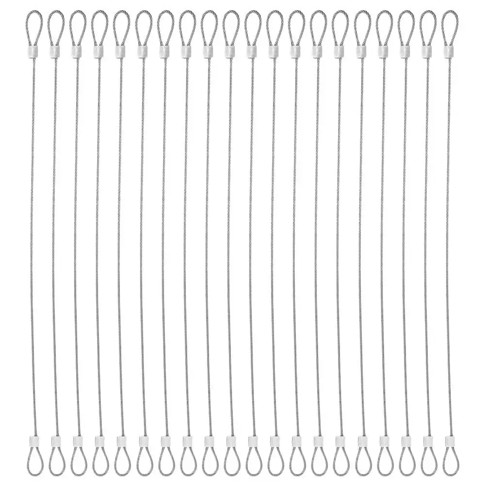 20 Pcs Stainless Steel Wire Rope Aluminum Sleeve Heavy Duty Security Cable Looped Ends Quick Fixation Antidrop Sturdy Material
20 Pcs Stainless Steel Wire Rope Aluminum Sleeve Heavy Duty Security Cable Looped Ends Quick Fixation Antidrop Sturdy Material