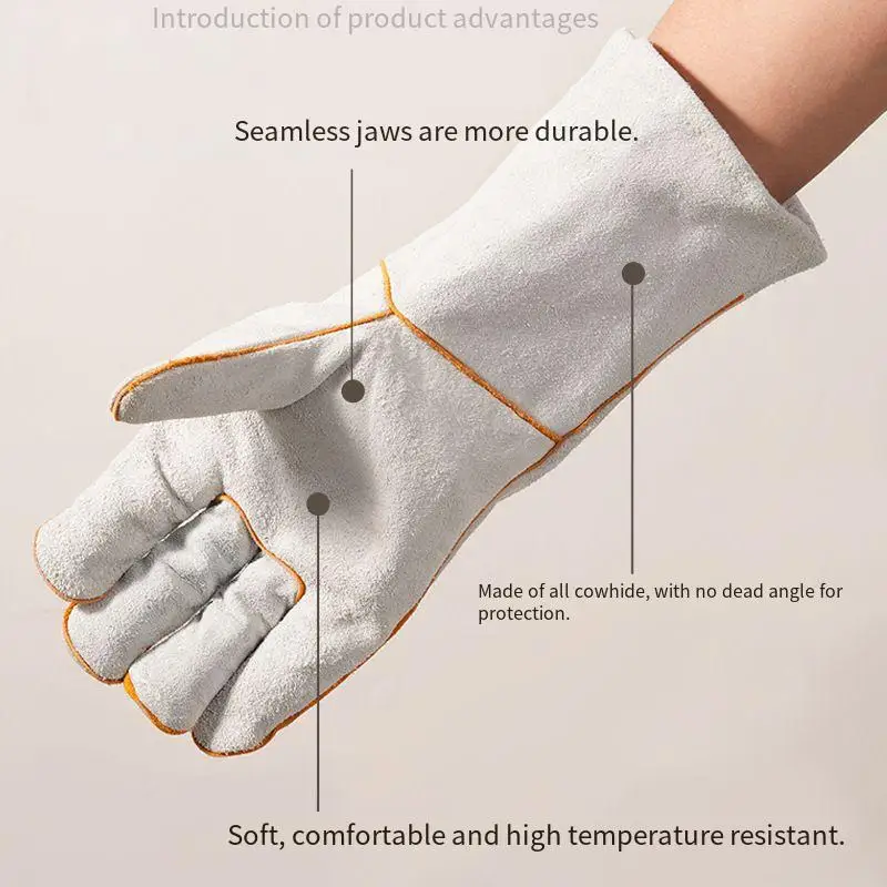 All Cowhide Electric Welding Gloves Welding Beast Double Thickness Welding Heat Insulation Wear-resistant Lengthening Welder
All Cowhide Electric Welding Gloves Welding Beast Double Thickness Welding Heat Insulation Wear-resistant Lengthening Welder