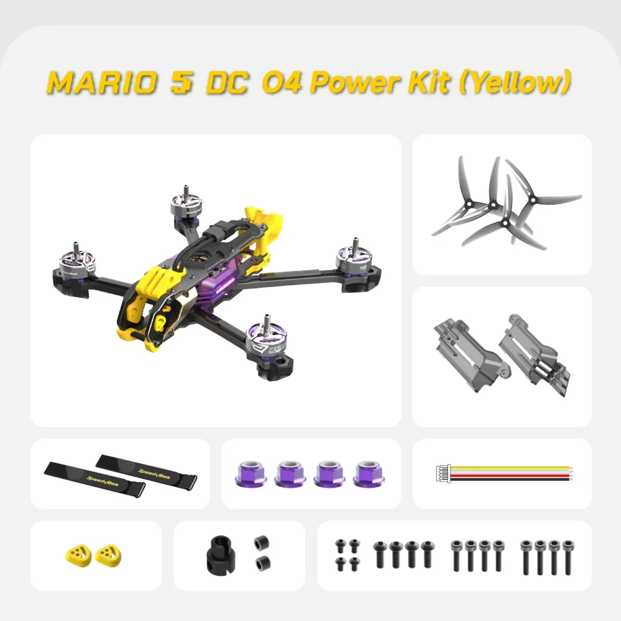 SpeedyBee Mario 5 DC / XH 5-дюймовый Quad для фристайла — силовые комплекты / O4 Pro
SpeedyBee Mario 5 DC / XH 5-дюймовый Quad для фристайла — силовые комплекты / O4 Pro
