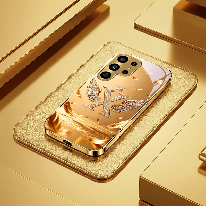 Electroplated Golden Tempered Glass Mobile Phone Case for Galaxy S26/S25/S24/S23 Ultra /S22 Ultra/S20 Ultra/56/A72/A73 5G
Electroplated Golden Tempered Glass Mobile Phone Case for Galaxy S26/S25/S24/S23 Ultra /S22 Ultra/S20 Ultra/56/A72/A73 5G