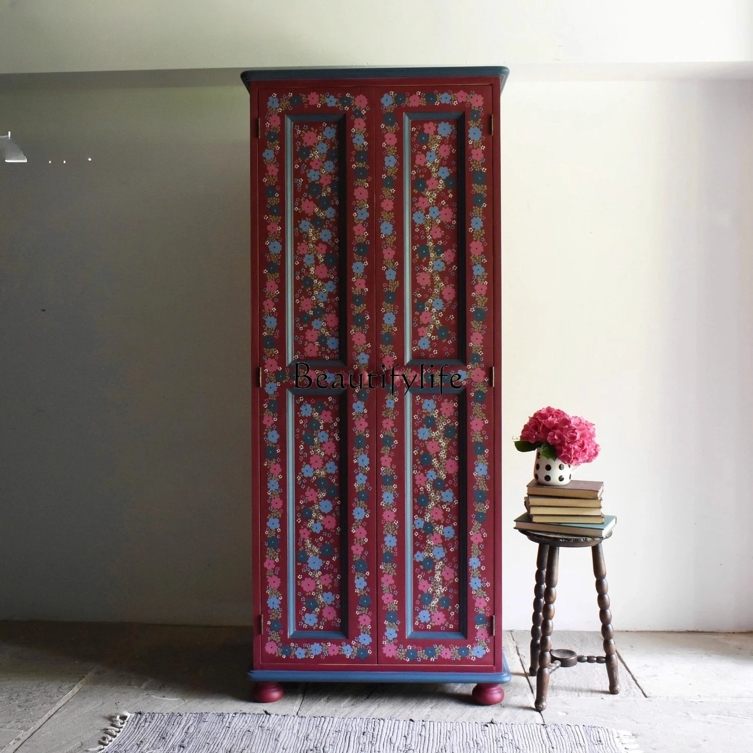 French Retro Solid Wood Wardrobe for Home Bedroom Storage American Country Style Wardrobe Vintage Style Painted Storage Cabinet
French Retro Solid Wood Wardrobe for Home Bedroom Storage American Country Style Wardrobe Vintage Style Painted Storage Cabinet